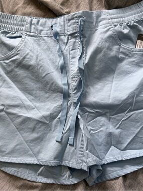 Light Blue Women’s Drawstring Casual Shorts